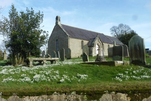 Snowdrops Bolton church